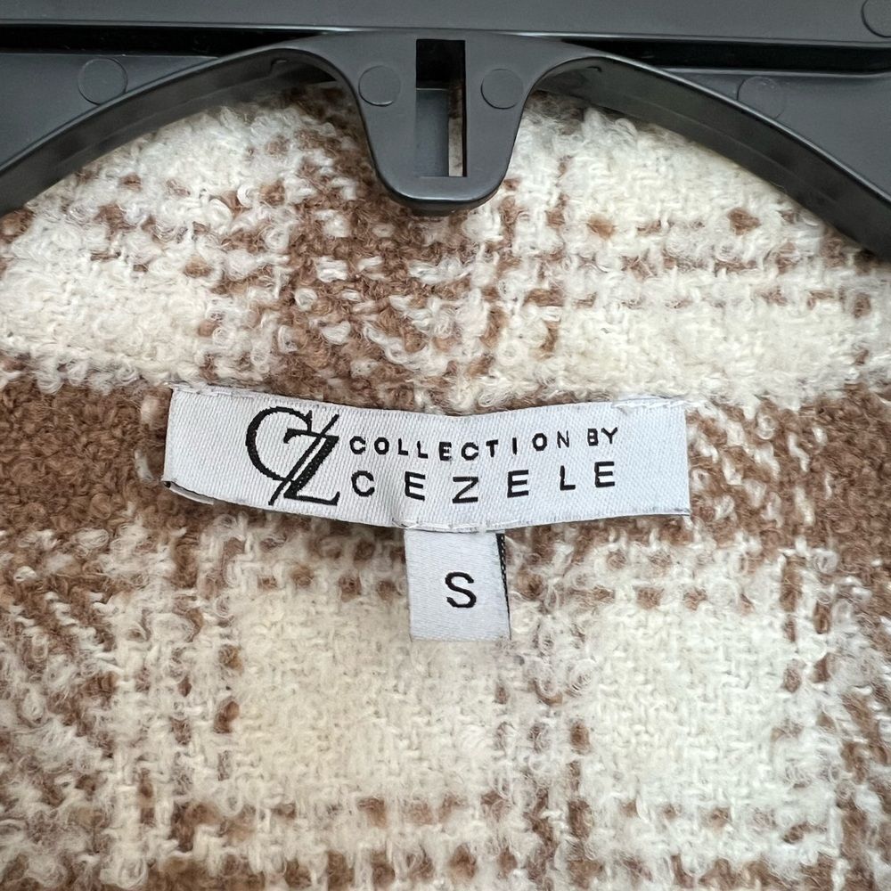 Oversized Beige Plaid Shacket - Picture 2 of 5